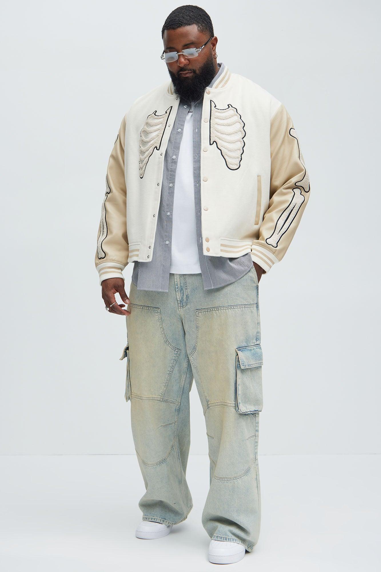 Micah Baggy Moto Jeans - Light Blue Wash Product Image