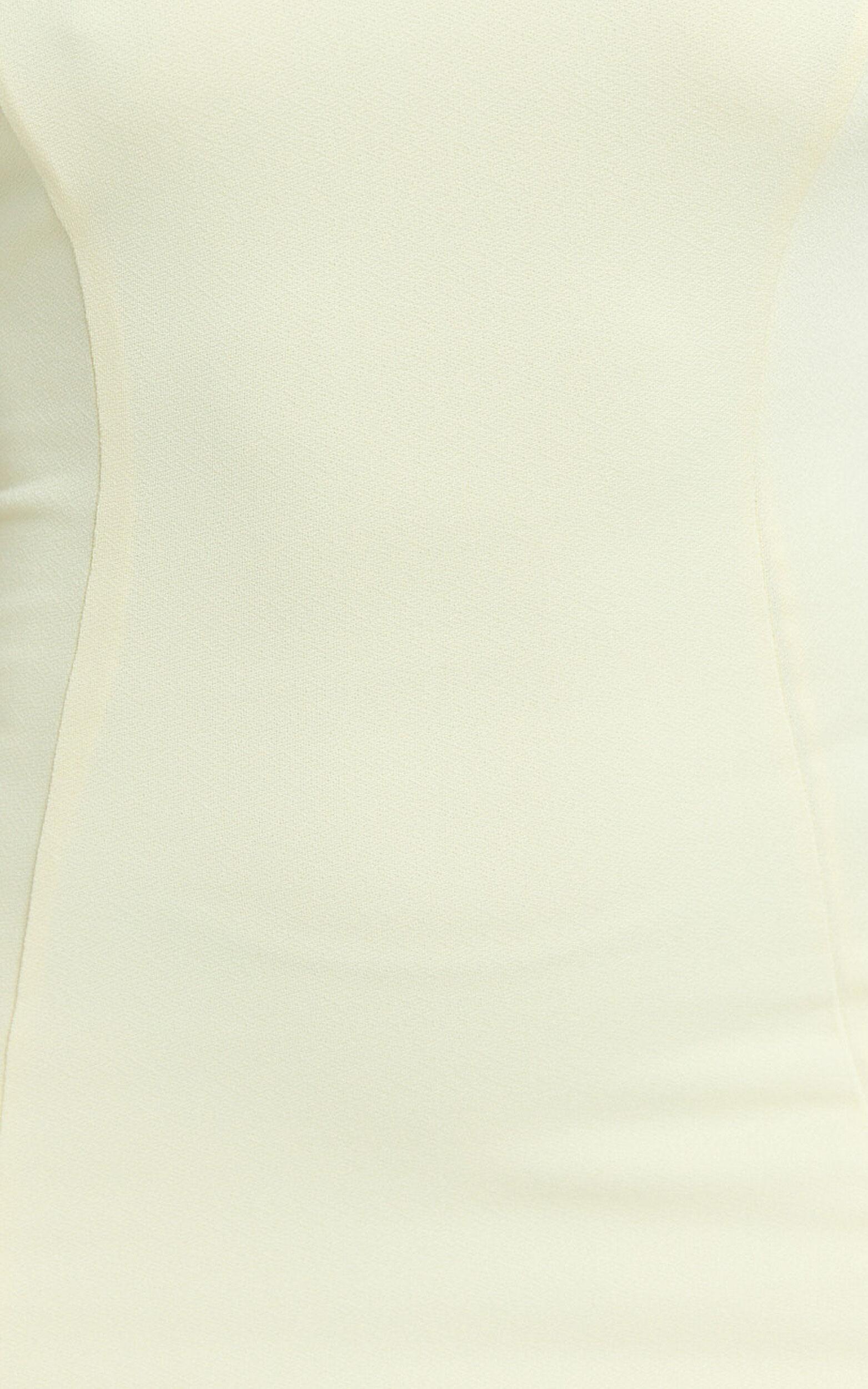 Sophie Mini Dress - Tie Neck Strapless Bodycon Dress in Lemon Product Image