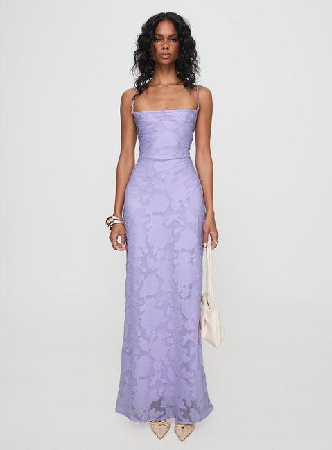 Celena Maxi Dress Lilac Burnout Product Image