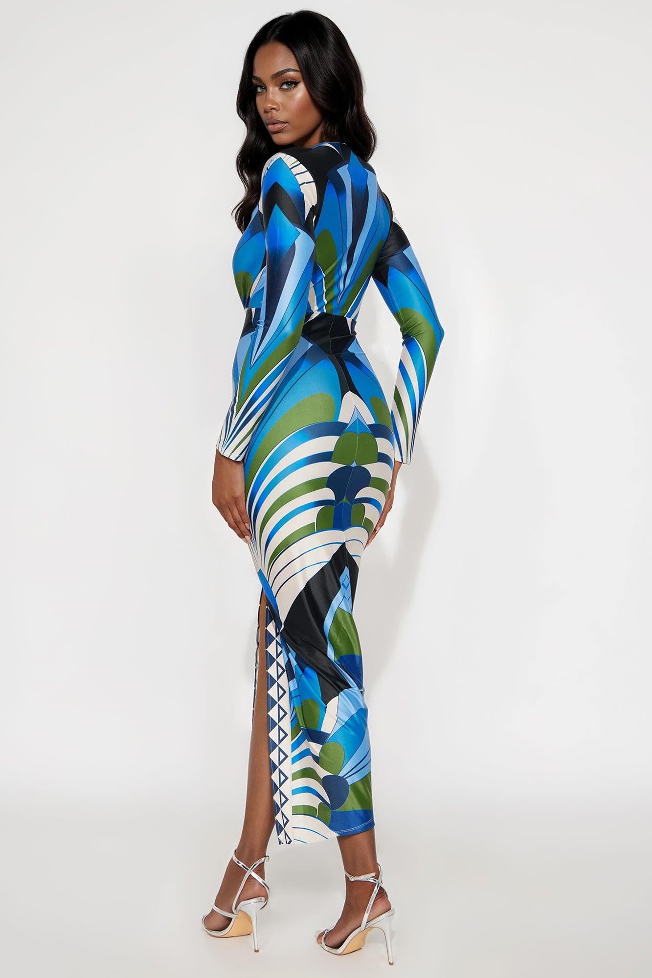Camilla Maxi Dress - Blue/combo Female Product Image