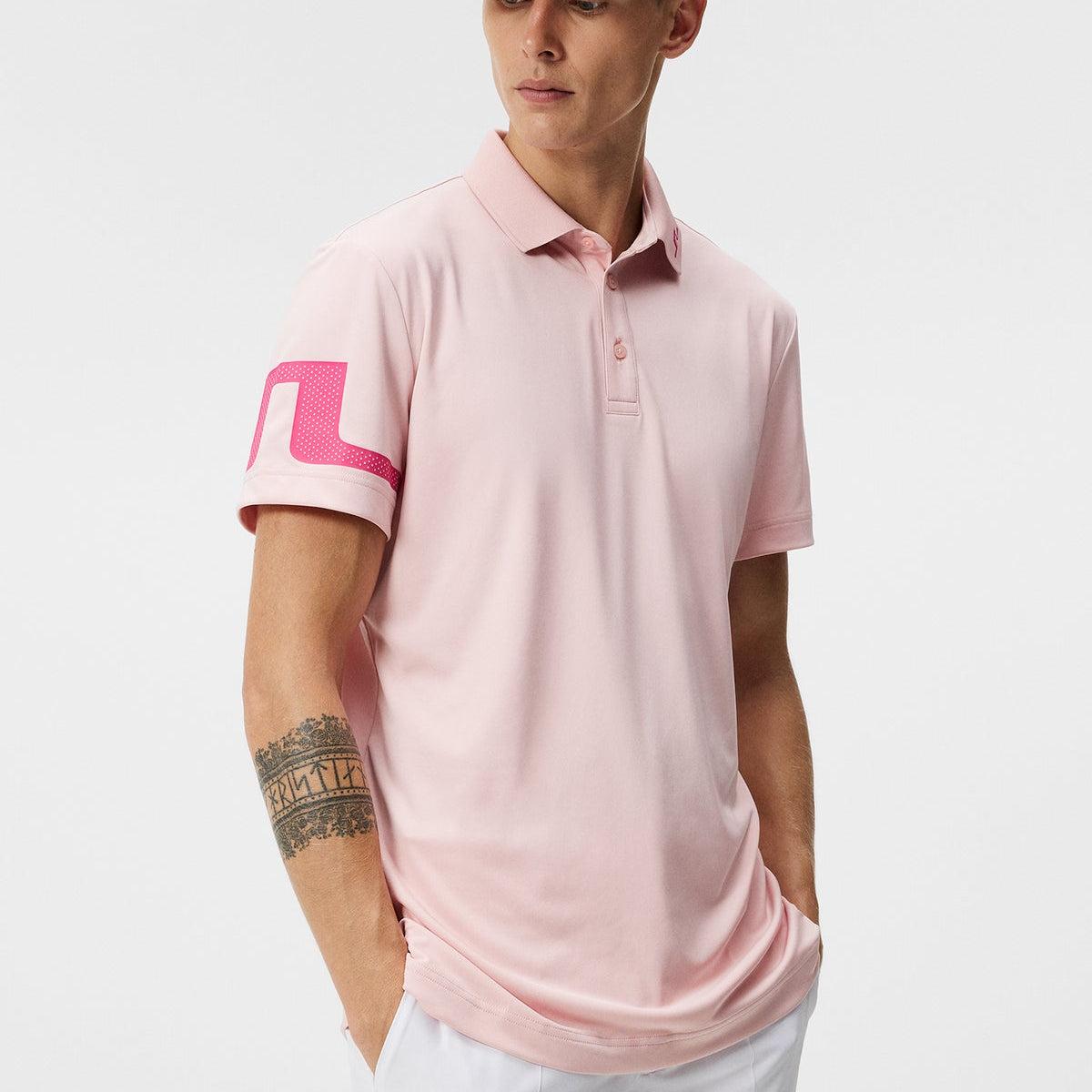 J Lindeberg Bridge Regular Fit Polo in Powder Pink Product Image