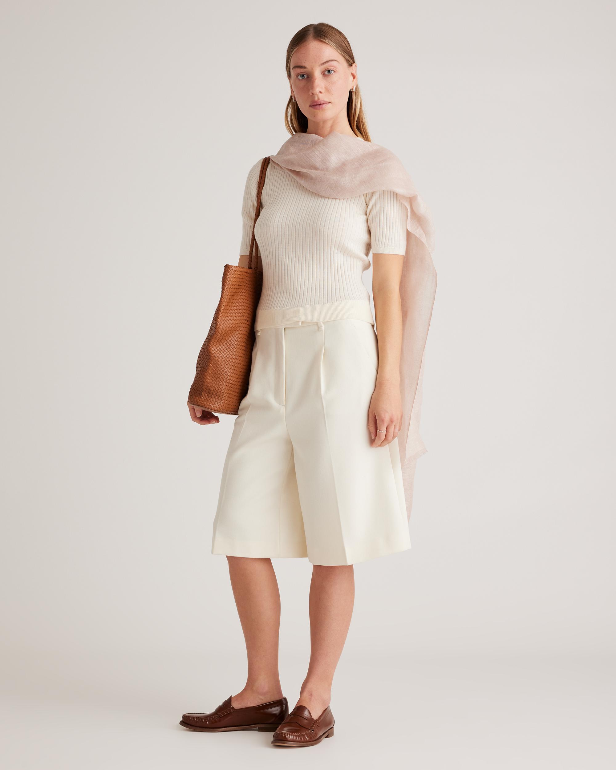 Quince | Women's Lightweight Linen Silk Cashmere Scarf Product Image
