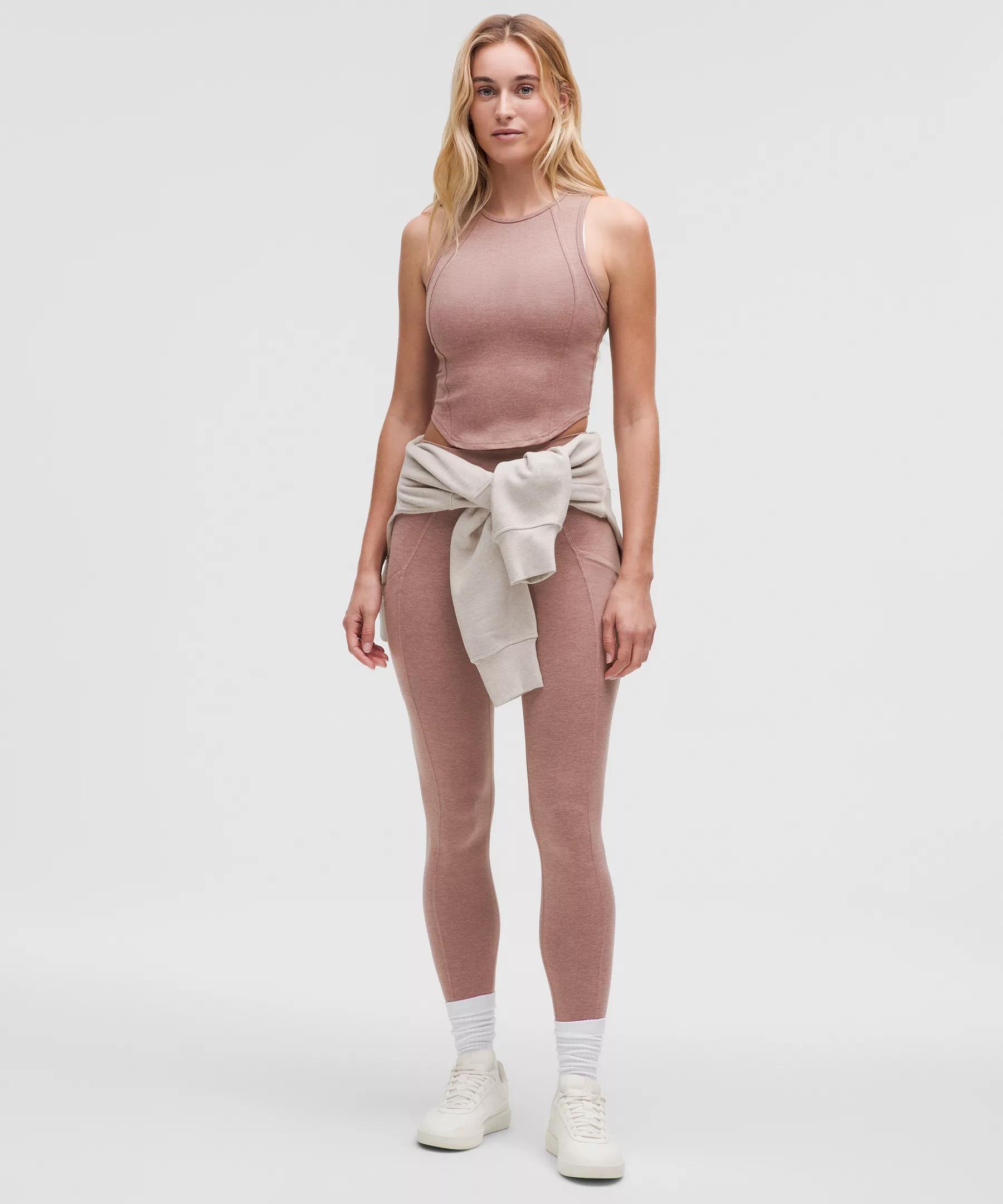 Softy Suedey Crewneck Cropped Tank Top Product Image