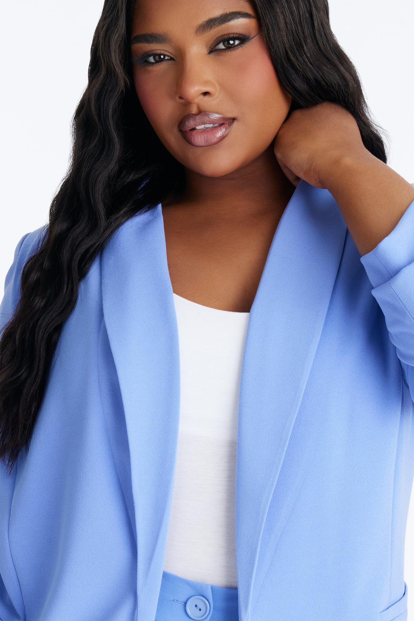 The Celine Blazer - Periwinkle Female Product Image