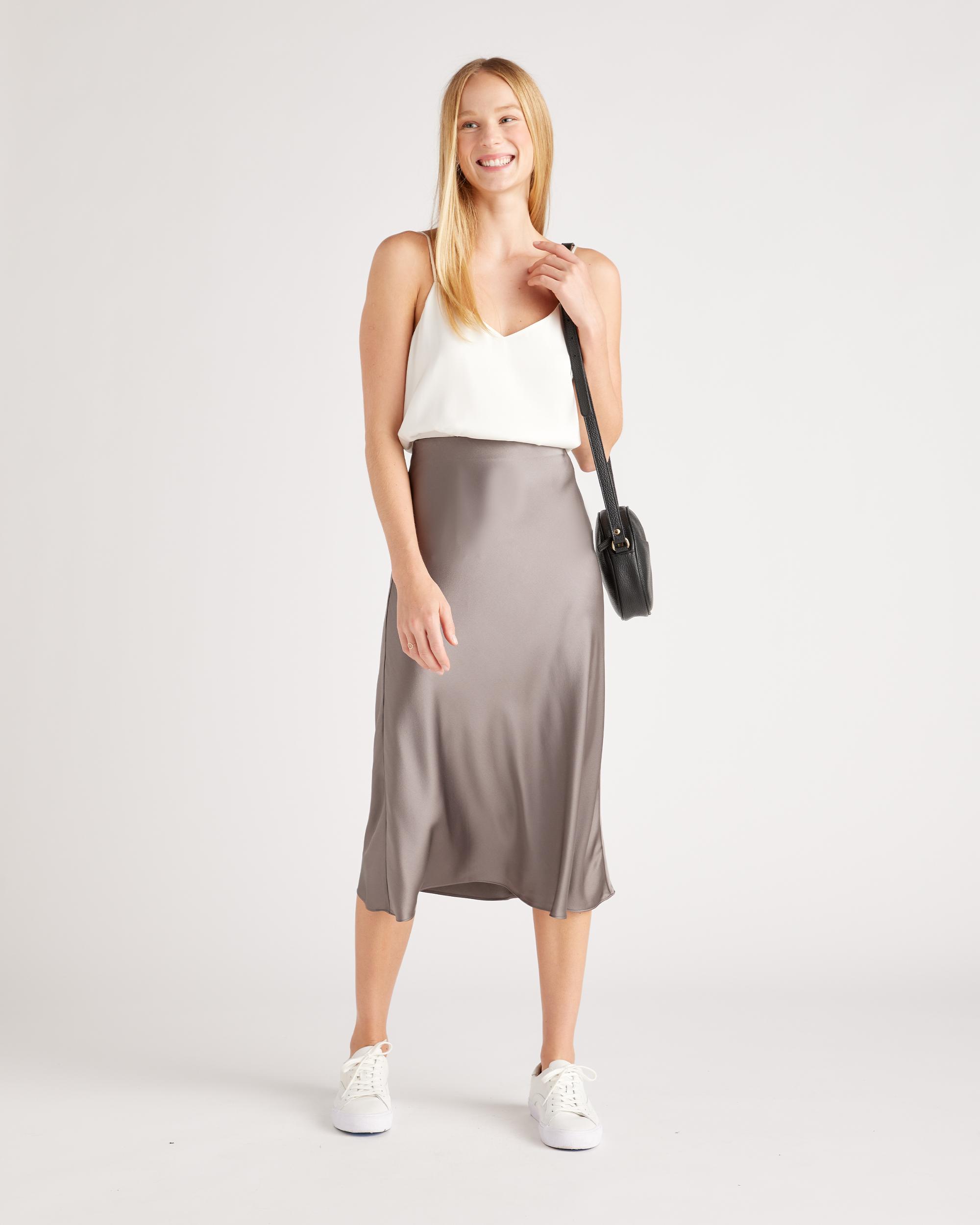 Quince | Women's 100% Washable Silk Stretch V-Neck Cami Top Size XL Product Image