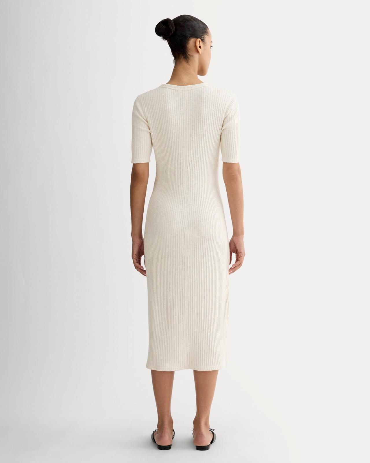 Womens Rib-Knit Henley Dress by Everlane Product Image