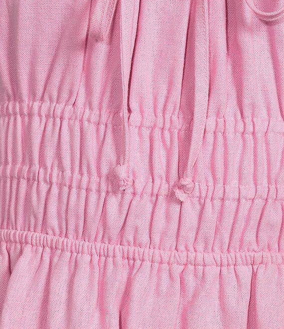 Copper Key Short Puff Sleeve Triple Elastic Waist Dress Product Image