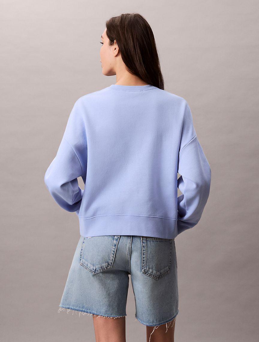 Fleece Monogram Logo Relaxed Sweatshirt Product Image