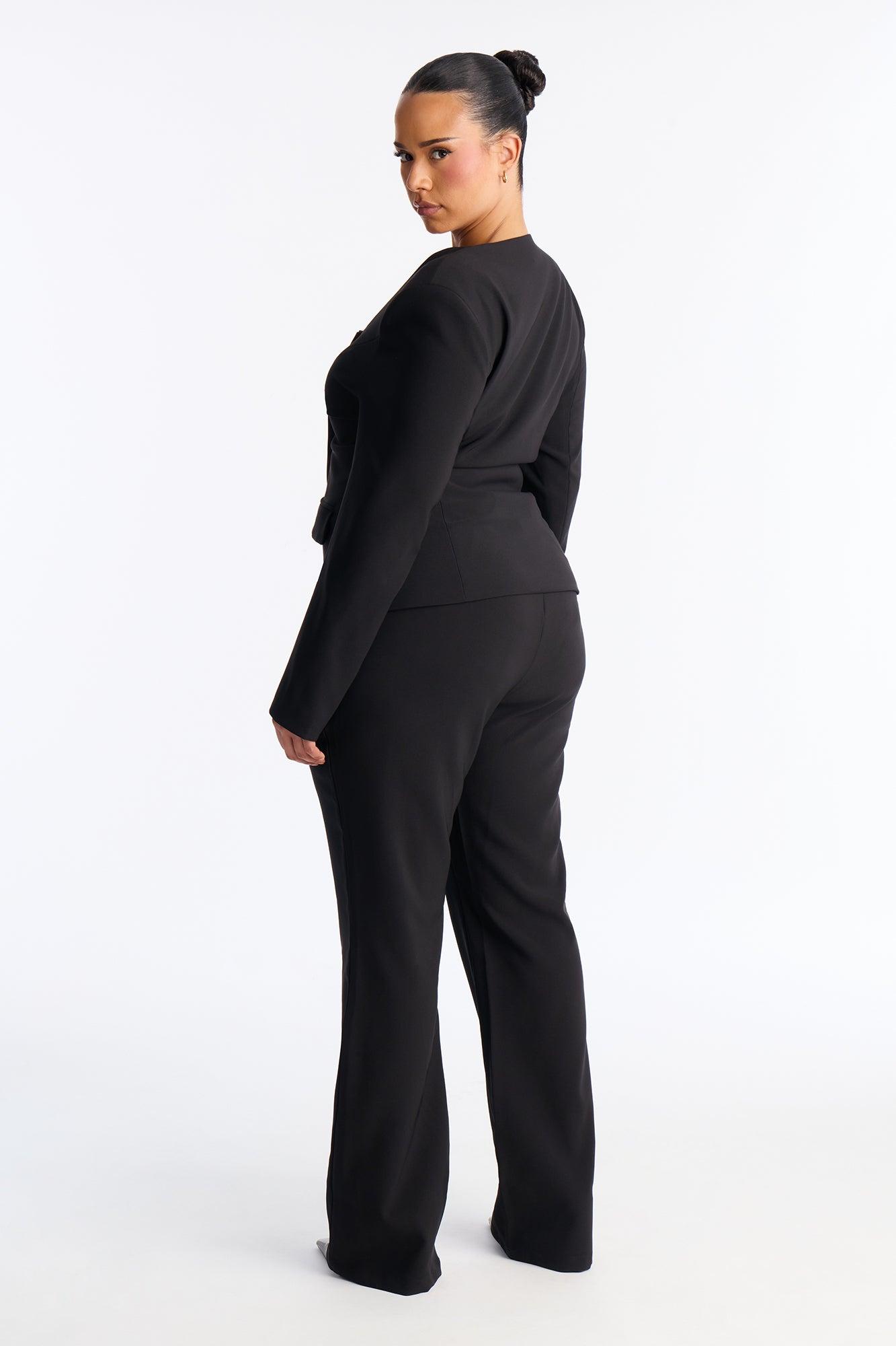 Sending Signals Blazer Pant Set - Black Female Product Image