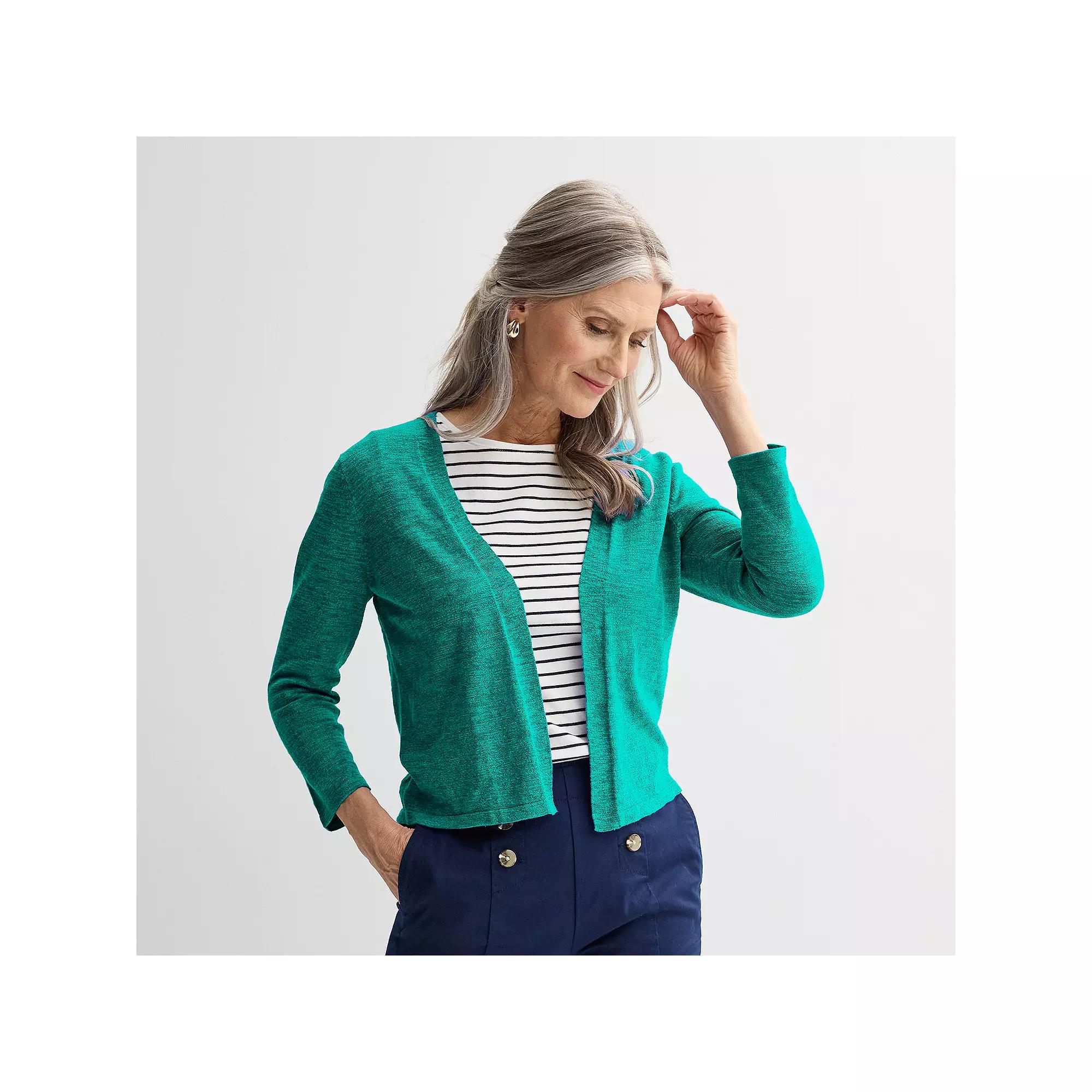 Women's Croft & Barrow® Open Front Cardigan,  Product Image