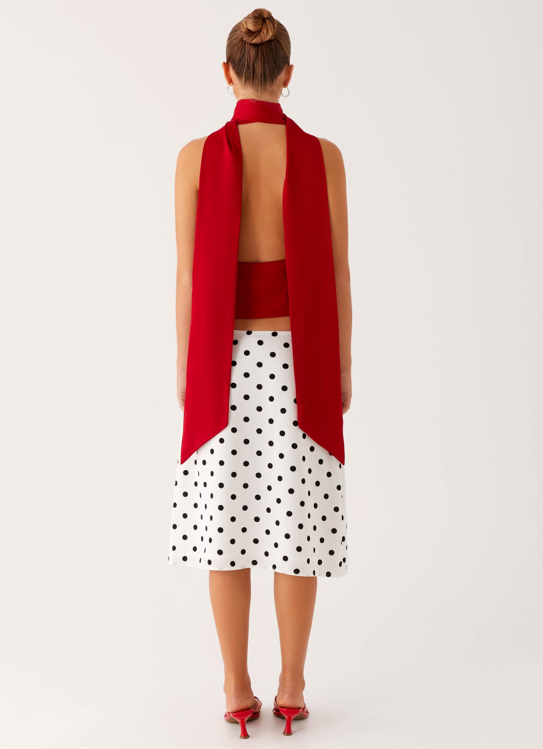 Catching Feelings Top - Red Product Image