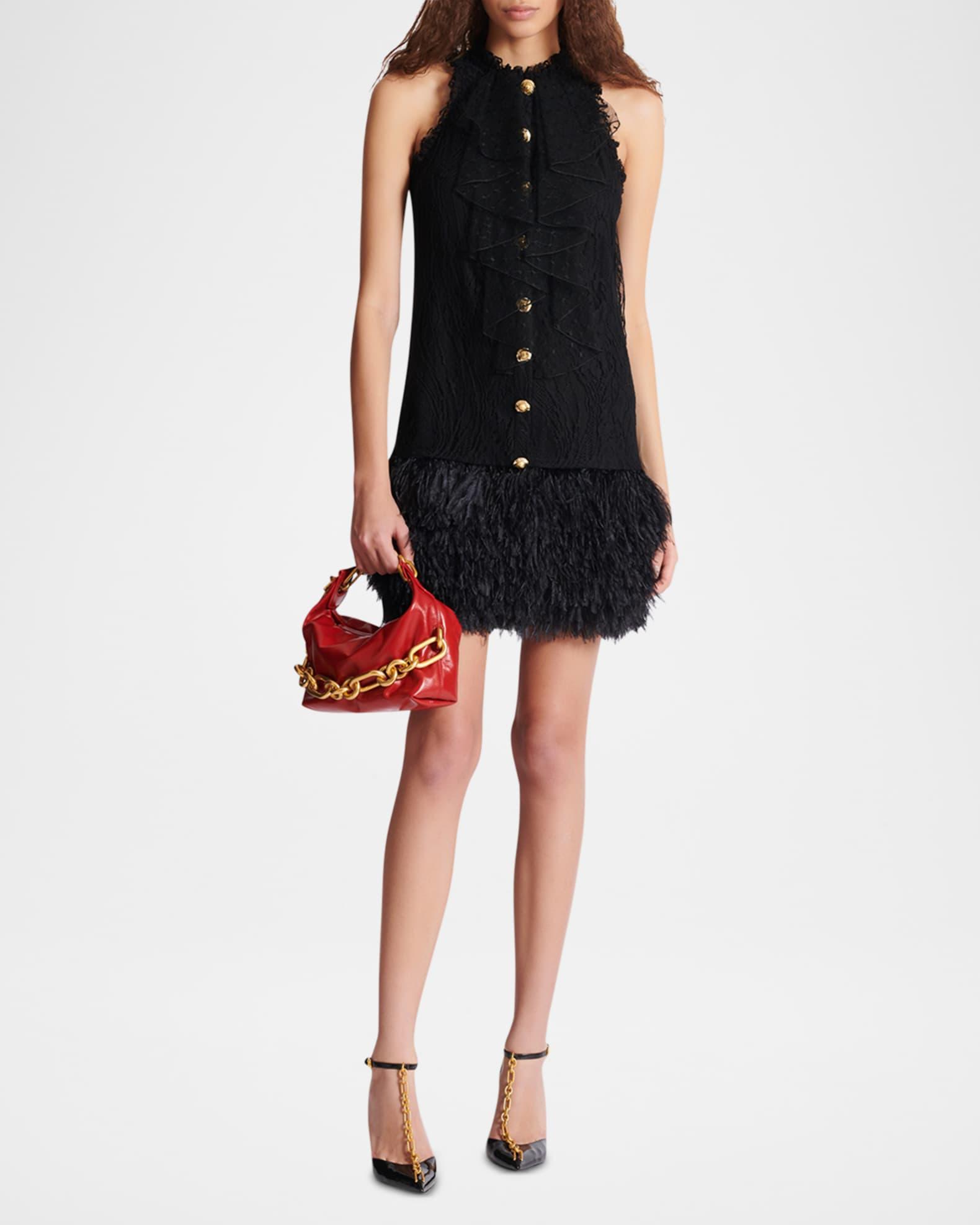 Sync Chain Mini Top-Handle Bag in Calfskin Leather Product Image