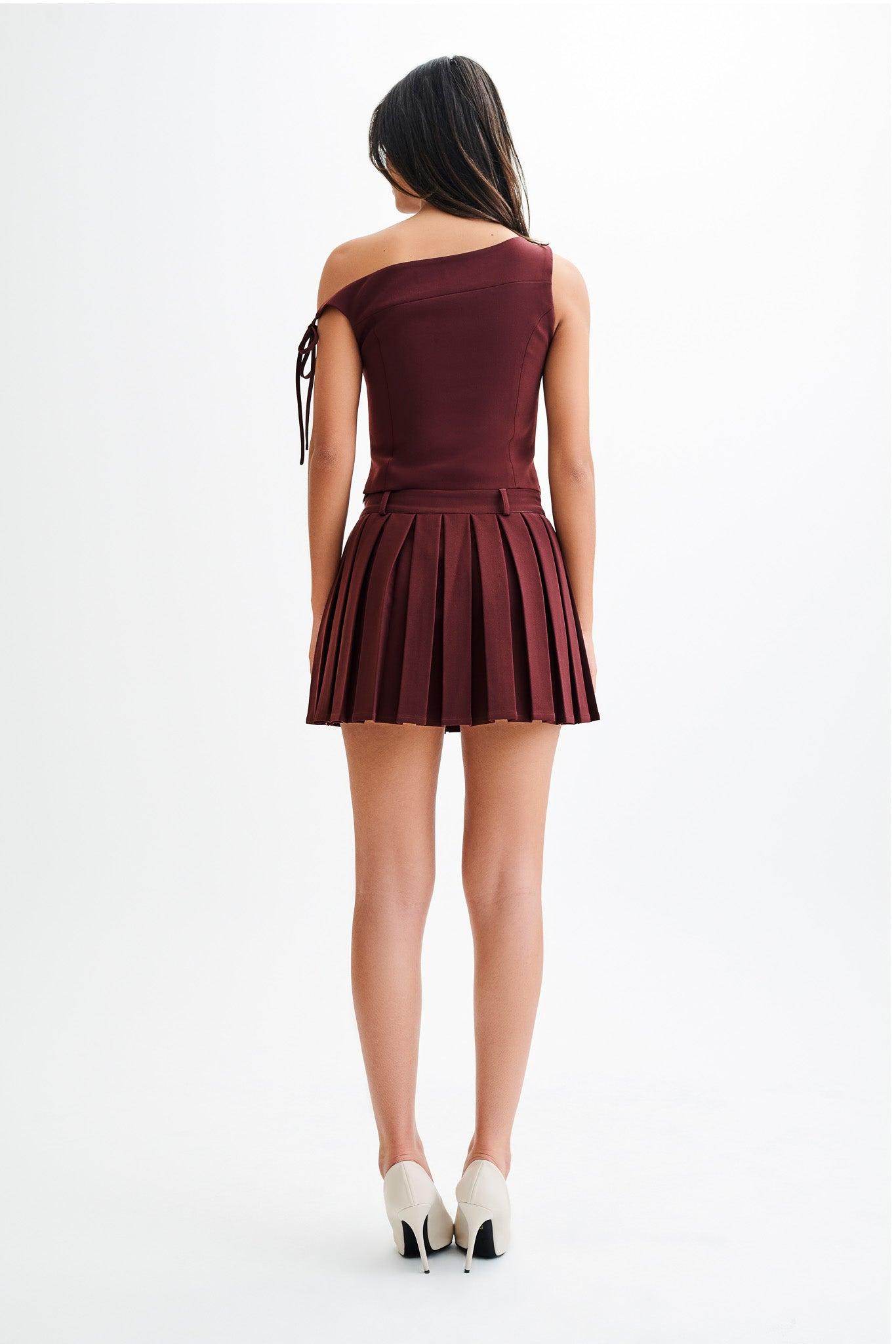 Ramsey Suiting Off Shoulder Top - Plum Product Image