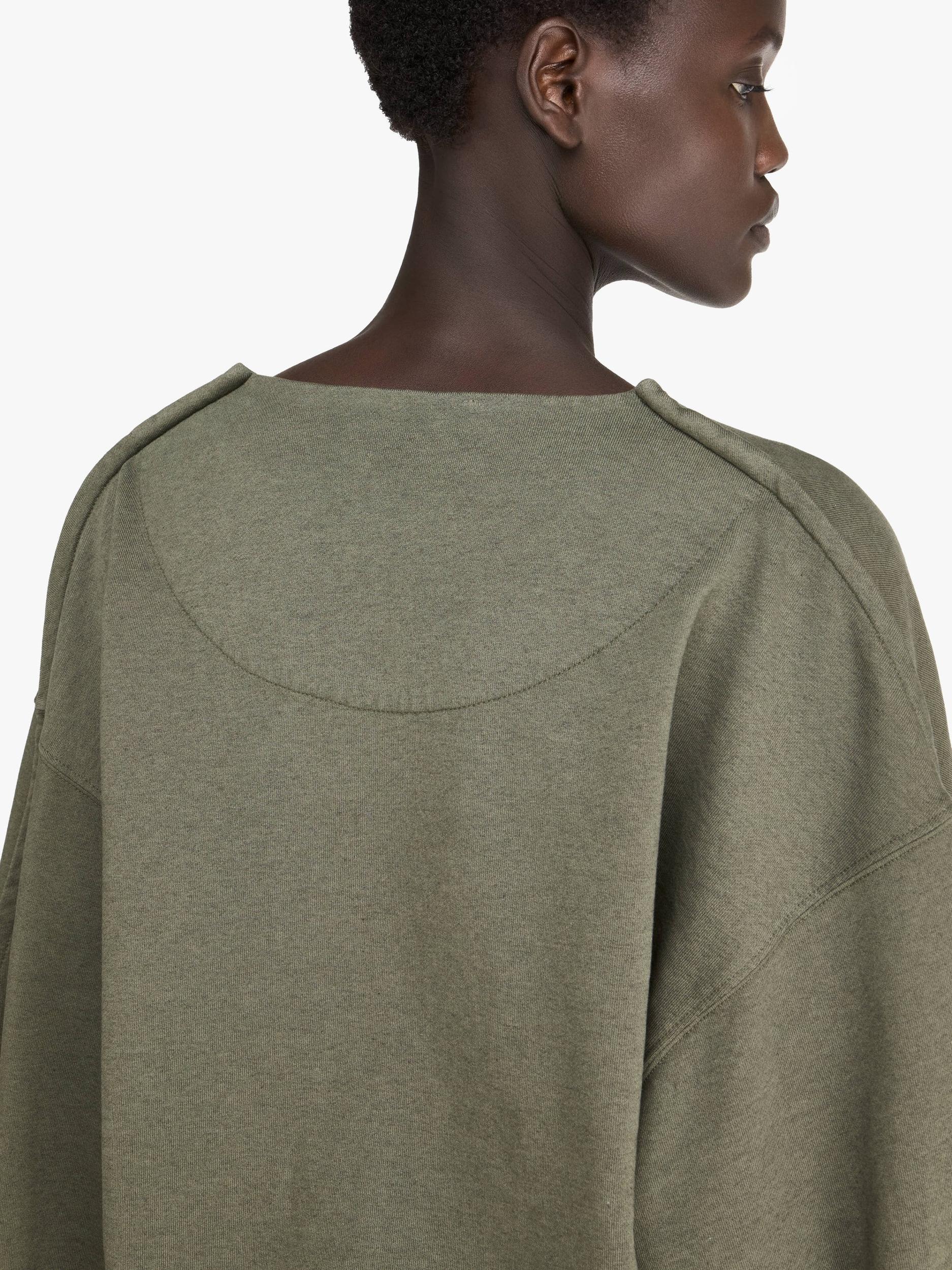 ROUNDED WRAP-FRONT SWEATSHIRT Product Image