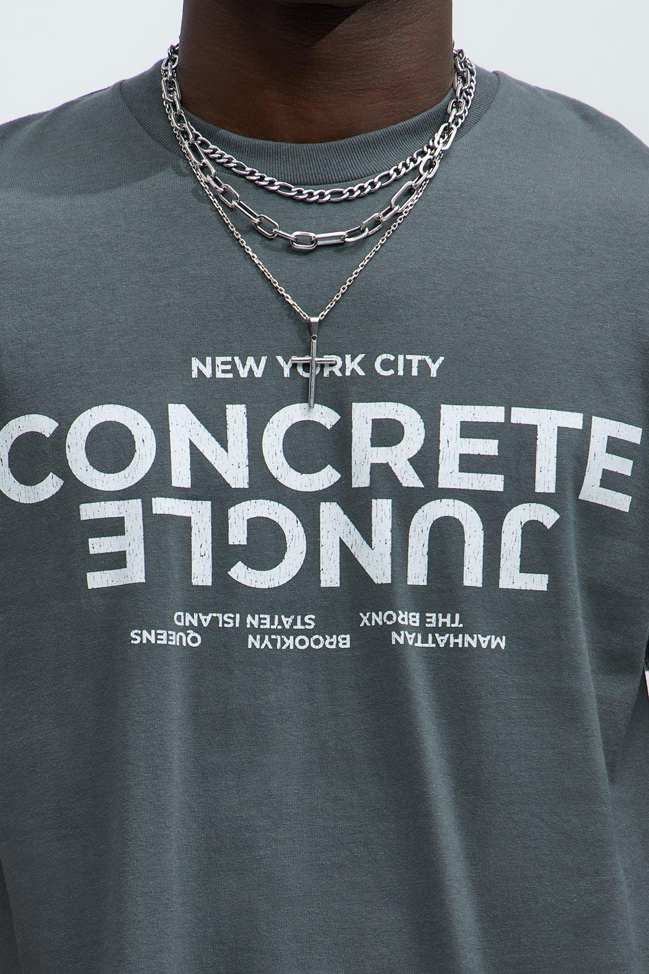 Concrete Jungle NYC Short Sleeve Tee - Grey Product Image