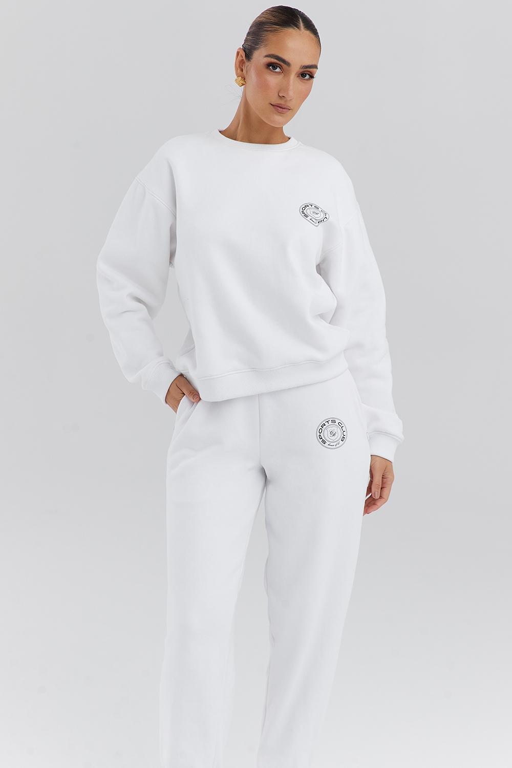 Haze  white crew neck sweatshirt Product Image
