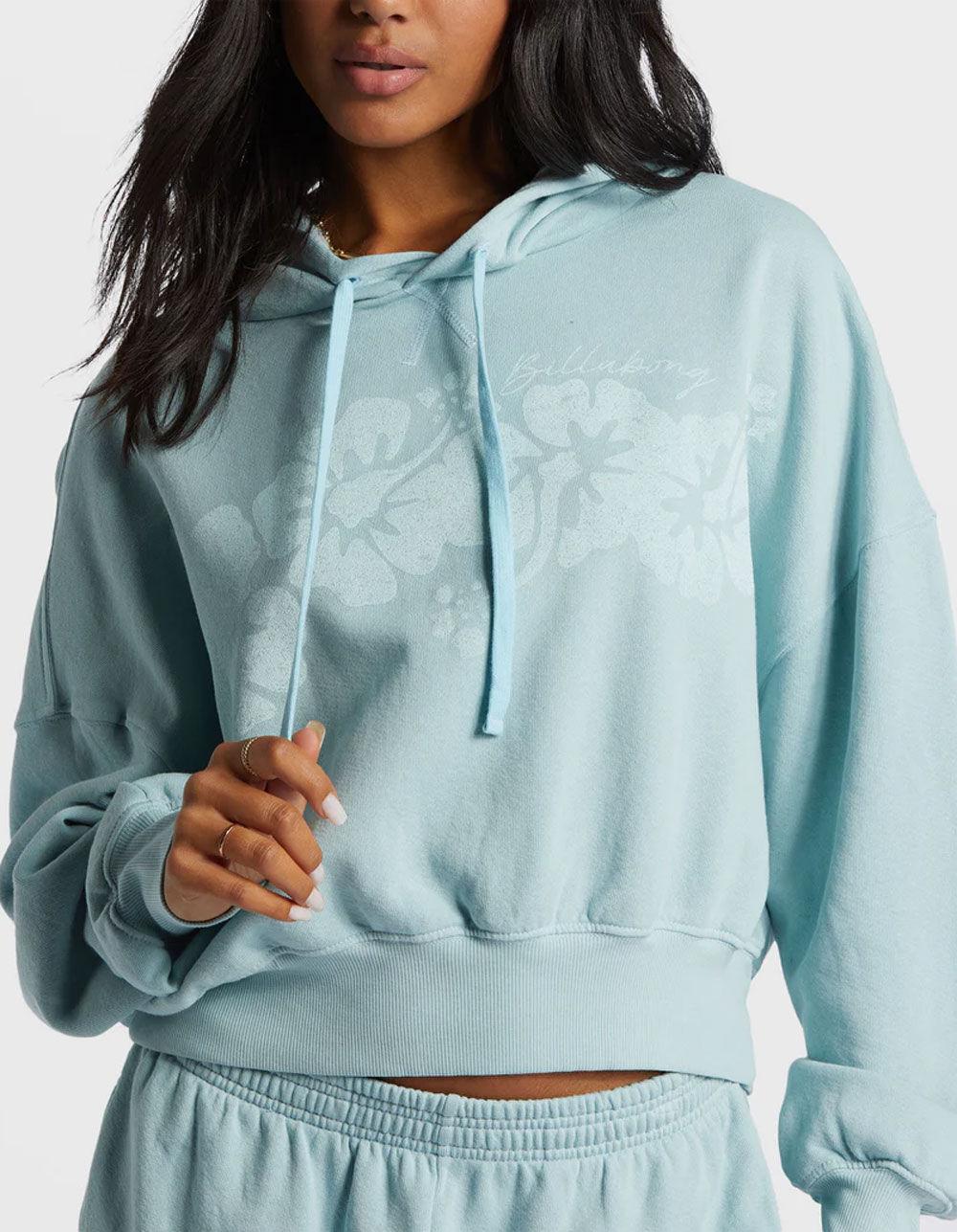 BILLABONG Easy To Love Womens Crop Hoodie - BLUE Product Image