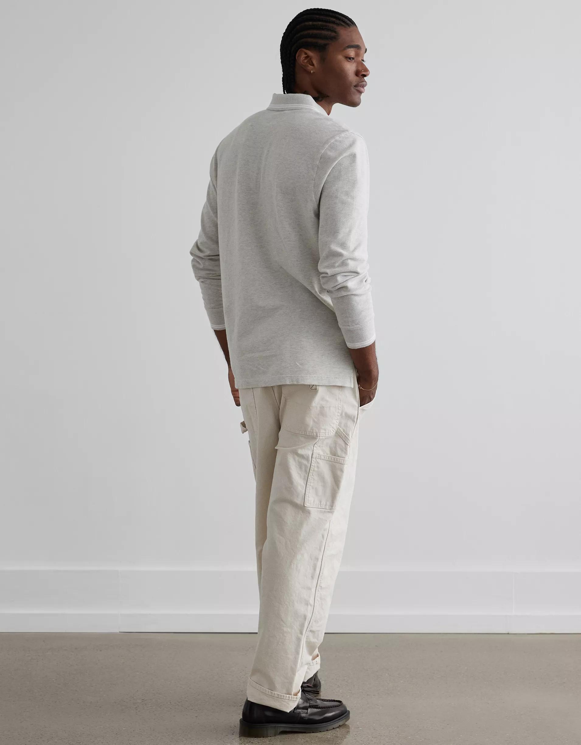 AE Lived-In Tipped Pique Polo Shirt Product Image