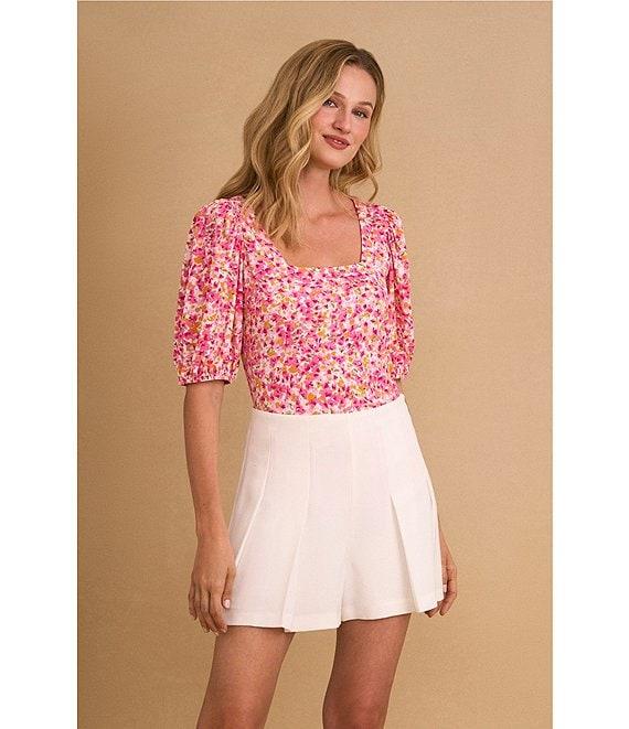 CeCe Mid Rise Pleated Skort Product Image