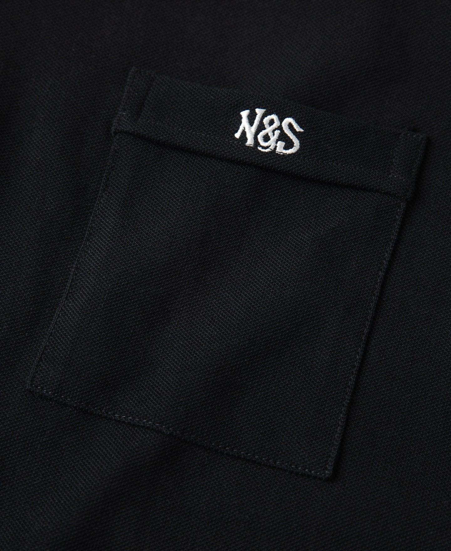 Raglan Sleeve Cotton-Piqué Polo Shirt - Black Product Image