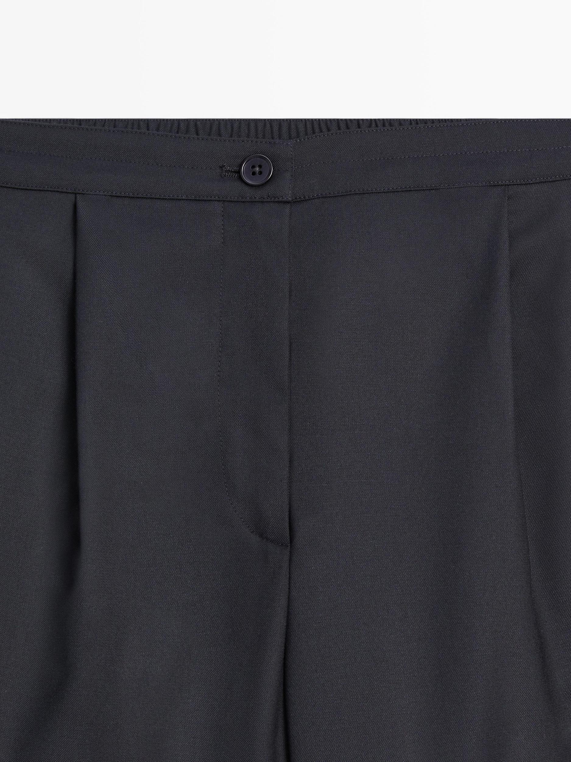 Dart trousers with elastic waistband Product Image