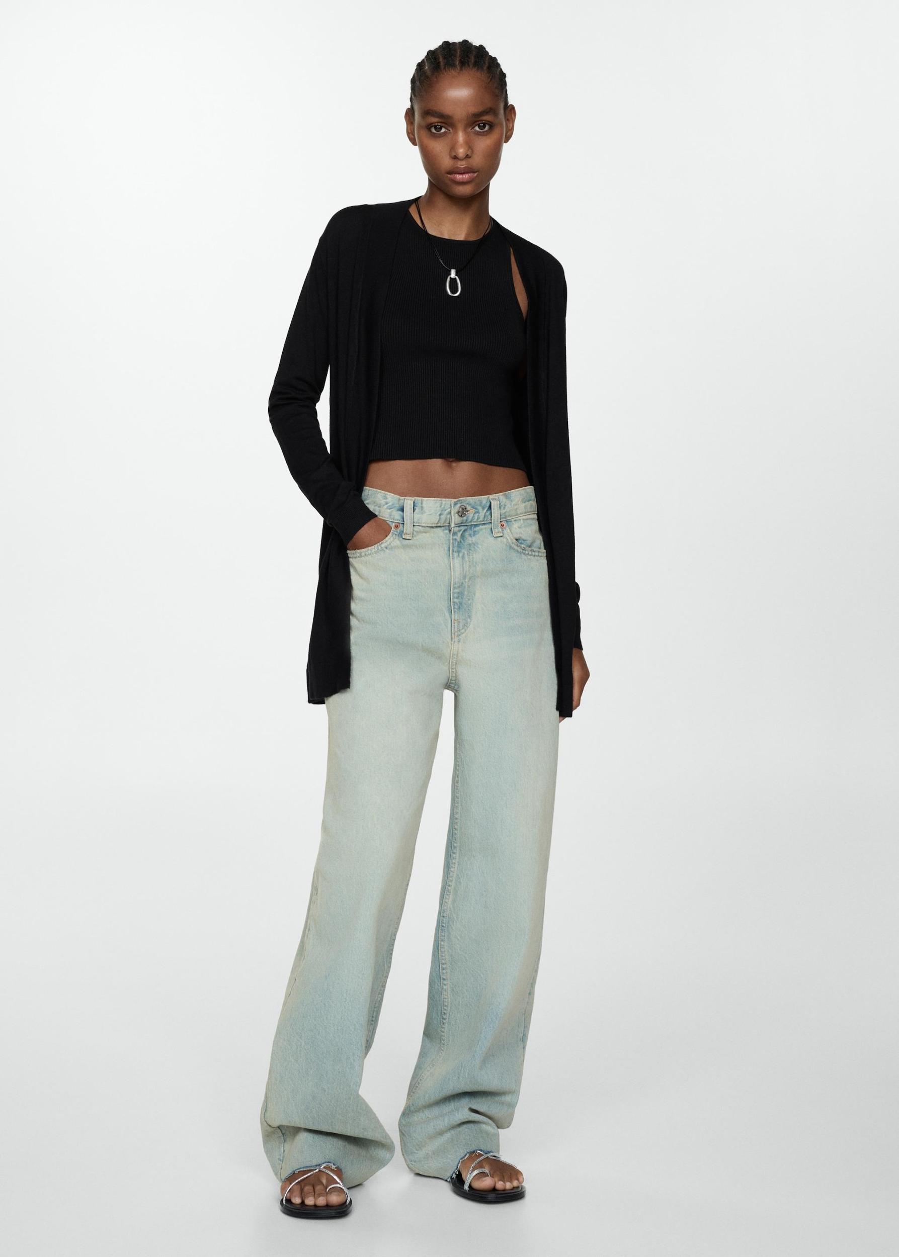 Fine-knit cardigan - Women | MANGO USA Product Image