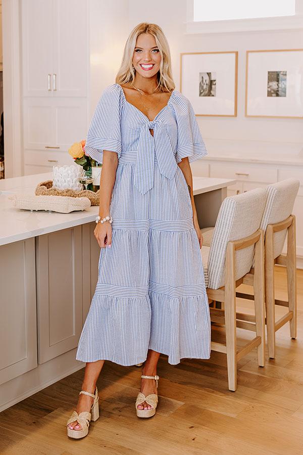 Dockside Dreams Seersucker Maxi Dress Product Image