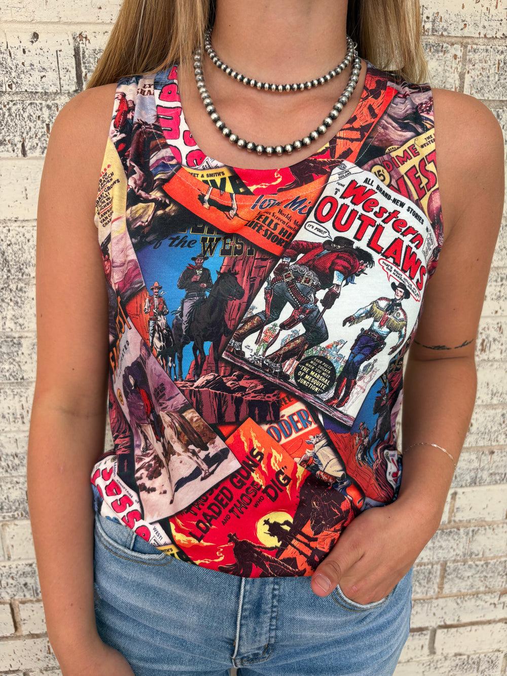 Western Vintage Poster Tank Top Product Image