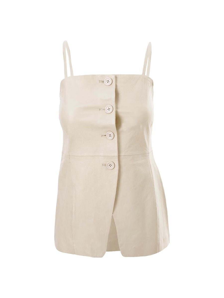 Womens Milana Leather Bustier Top Product Image