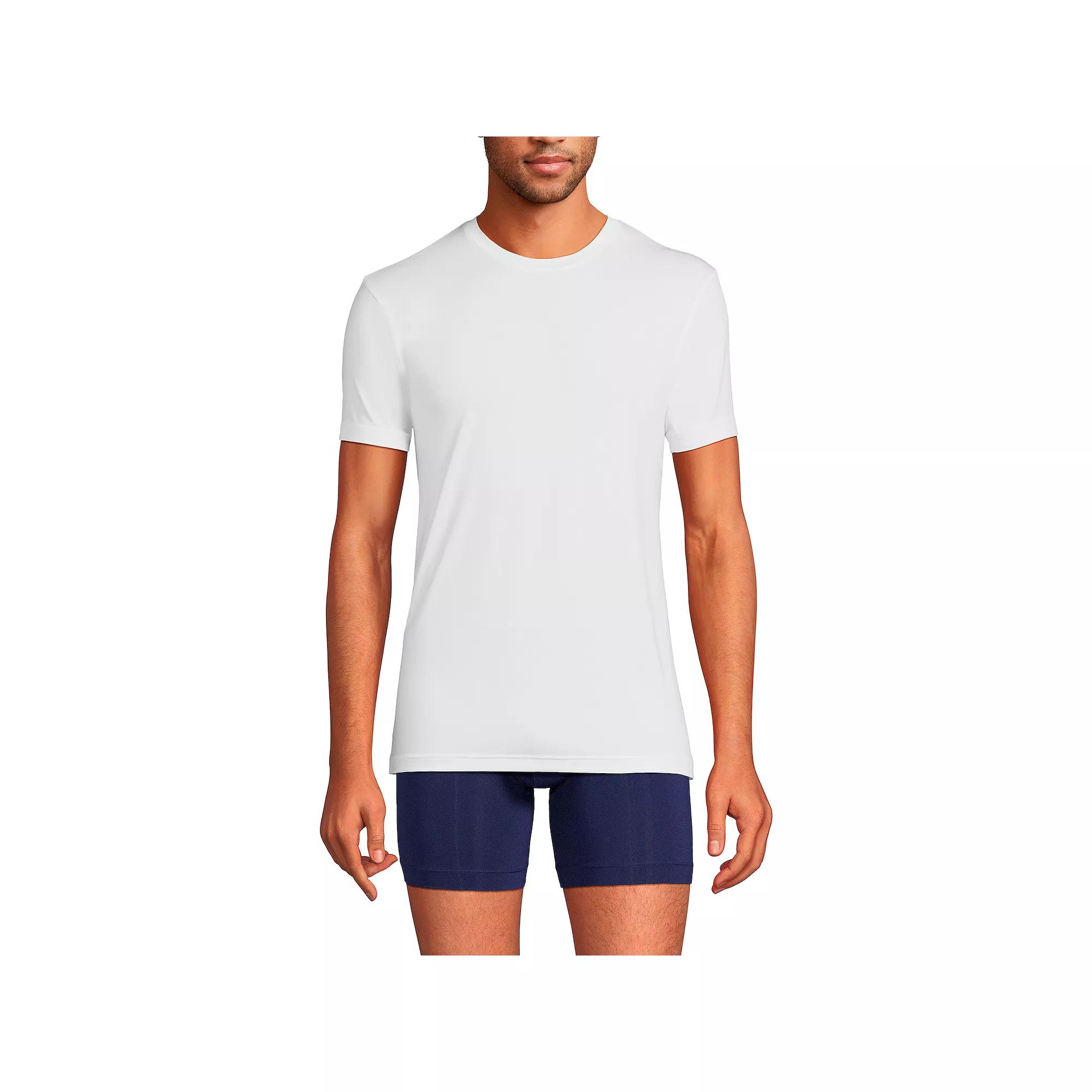 Men's Lands' End Flex Performance Crewneck Undershirt,  Product Image