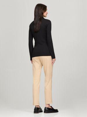 Long-Sleeve Zip Slim Fit Polo Product Image