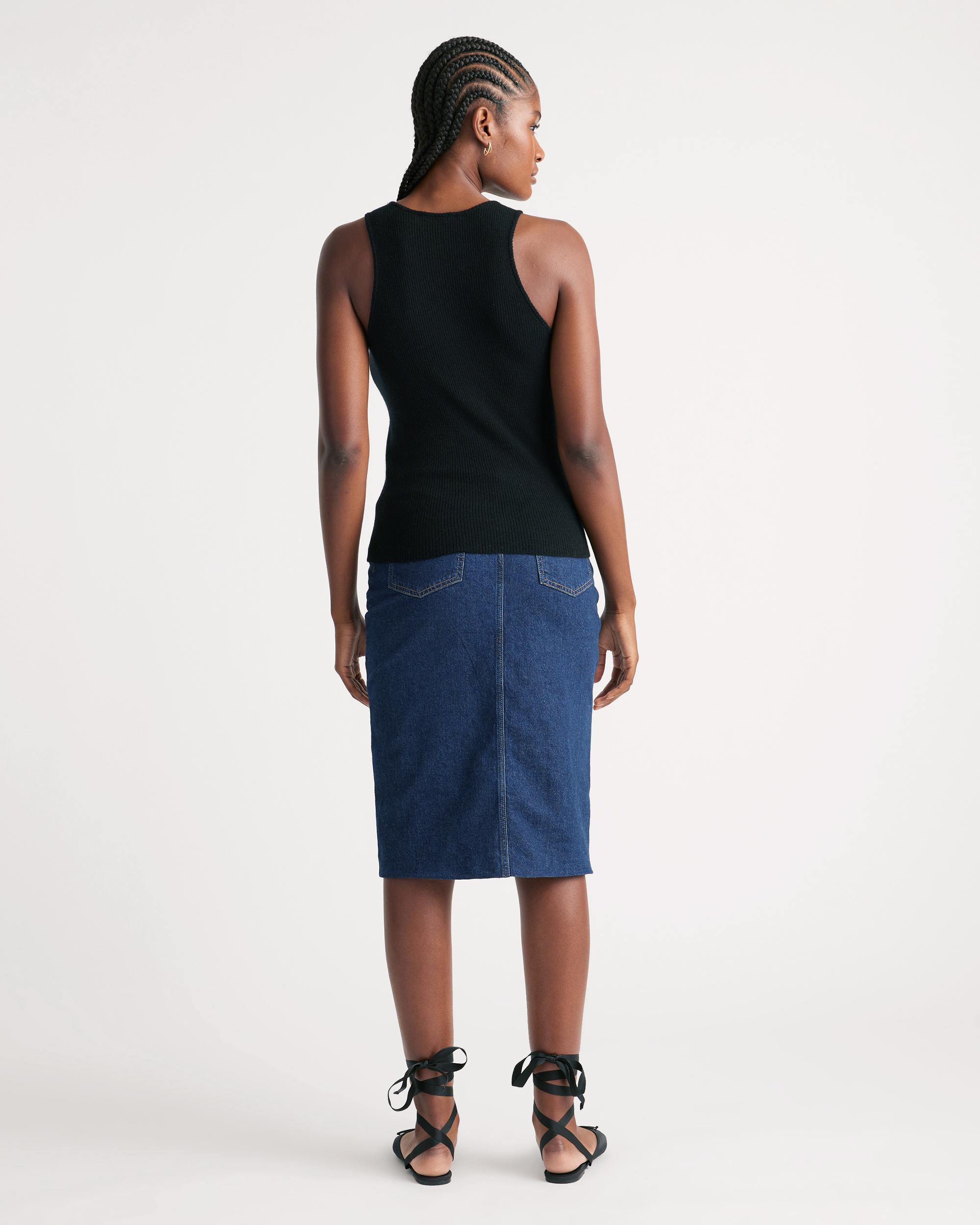 Quince | Women's Featherweight Cashmere Ribbed Tank Top Size XS Product Image