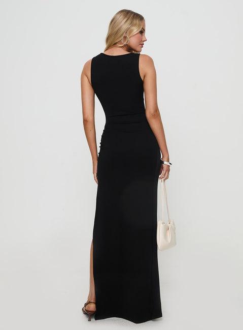 Zaloma Cut Out Maxi Dress Black Product Image