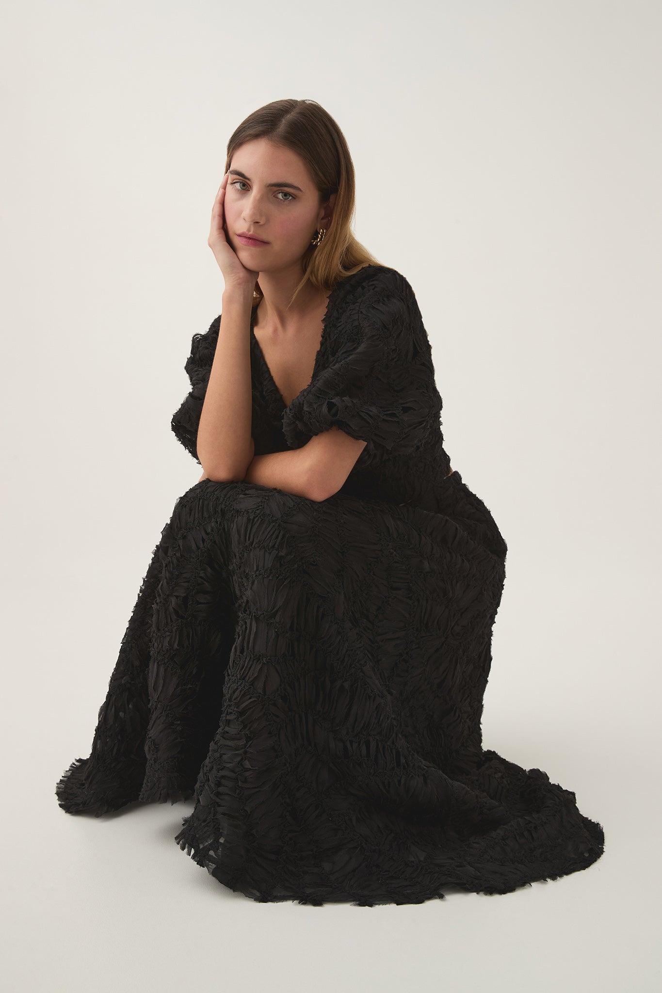 Soulful Pom Pom Midi Dress Product Image