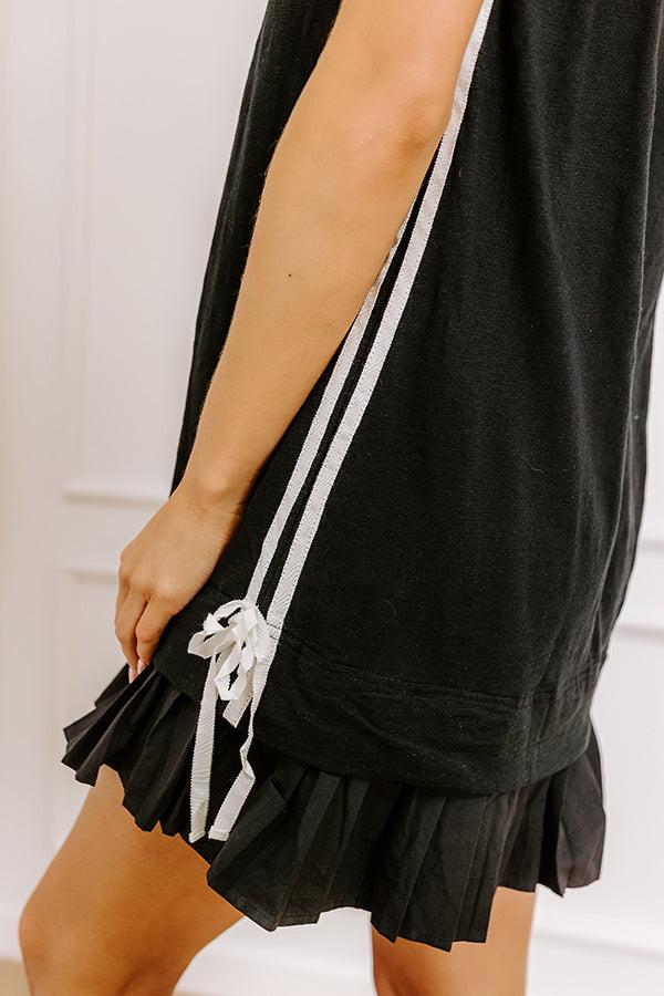 Central Park Stroll Mini Dress in Black Product Image