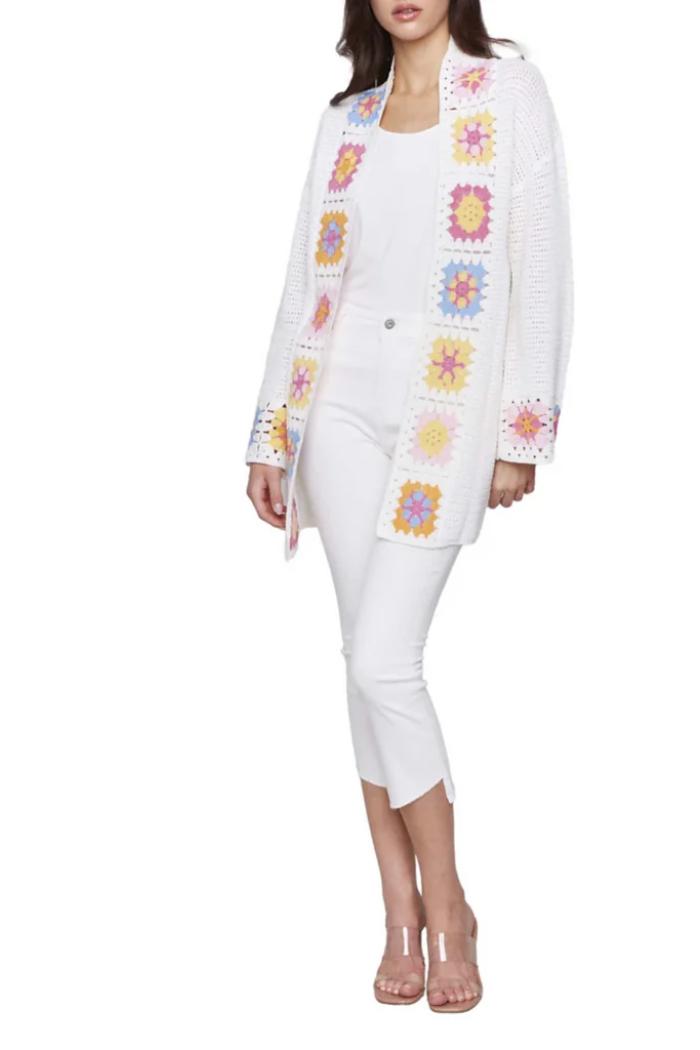 Crochet Cotton Bordered Cardigan Product Image