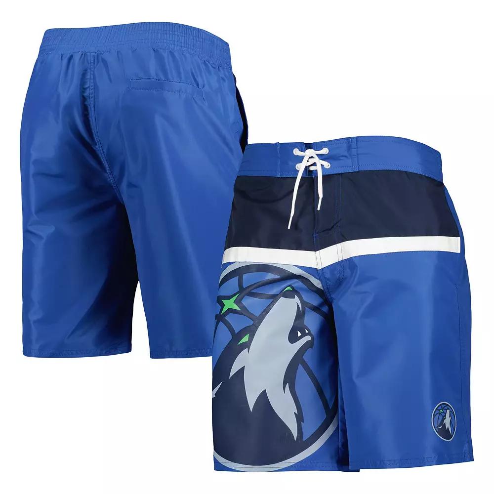 Men's G-III Sports by Carl Banks Blue Minnesota Timberwolves Sea Wind Swim Trunks, Size: XL Product Image