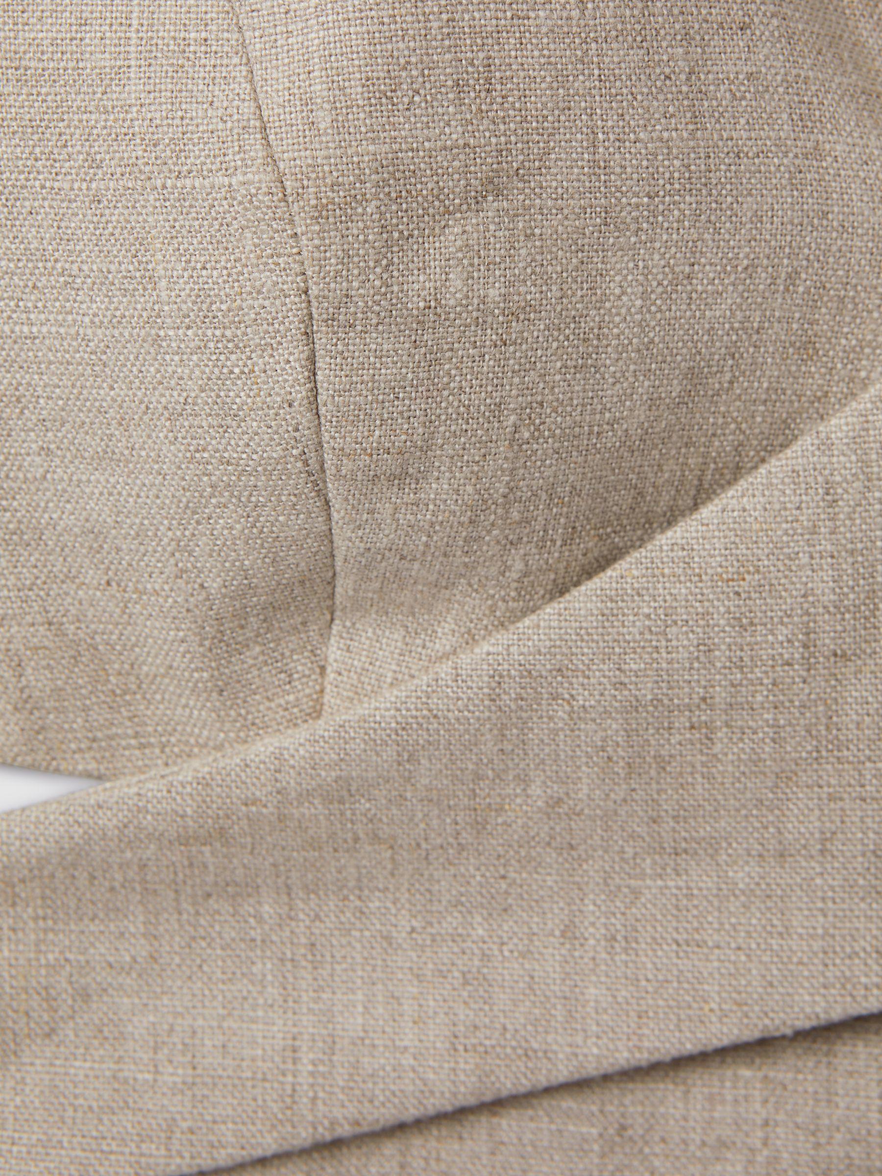 Linen Halter Neck Cropped Top in Neutral Product Image