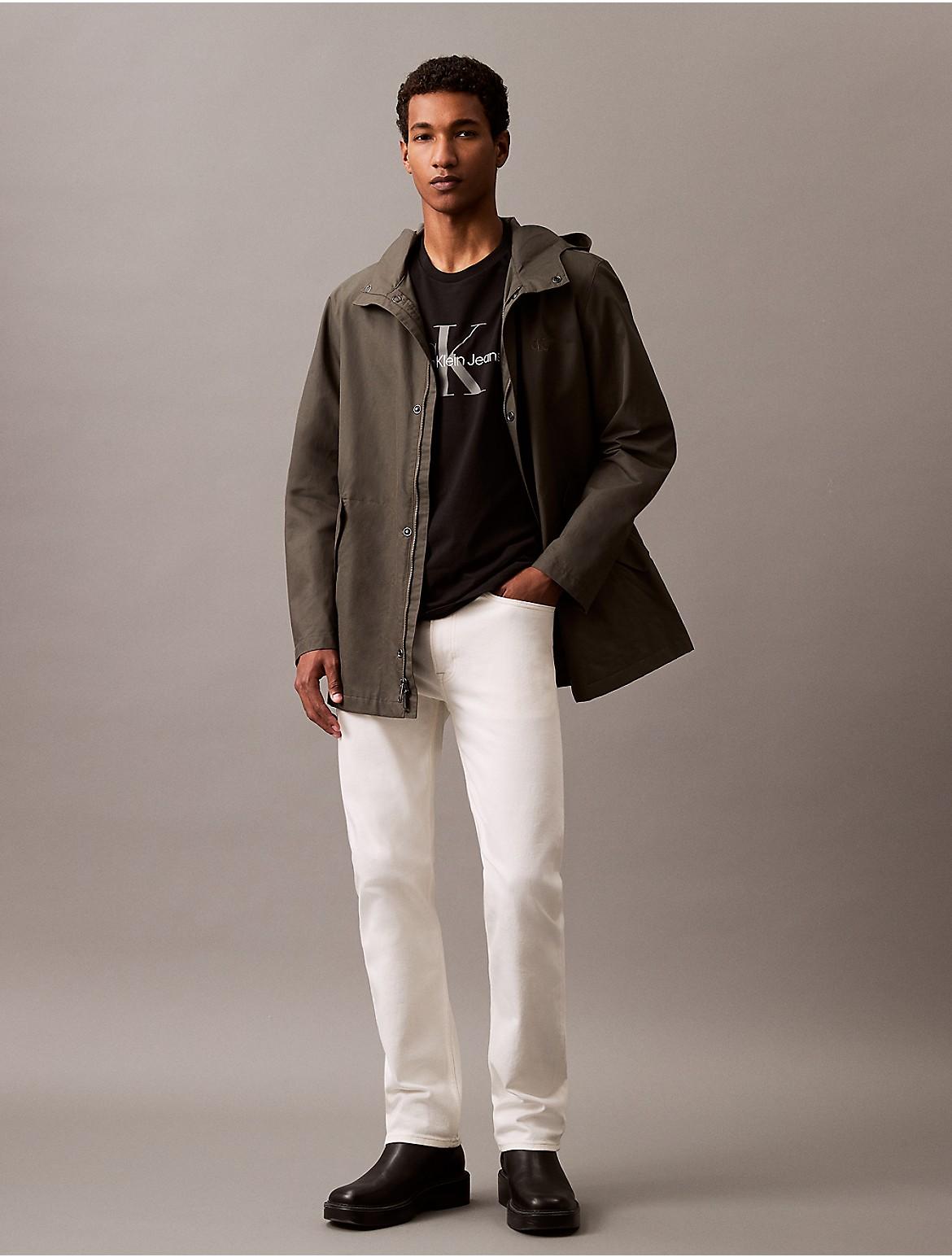 Calvin Klein Mens Cotton Nylon Lightweight Coat - Grey Product Image