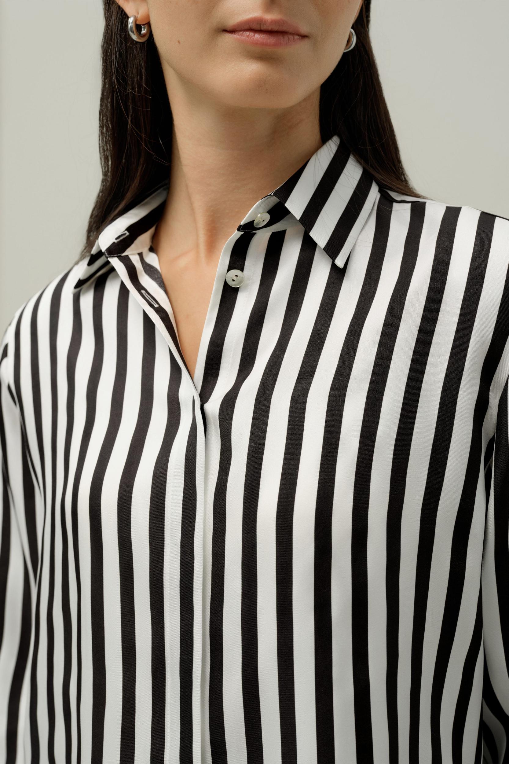 LILYSILK X LYDIA TOMLINSON Audrey Striped Shirt Product Image