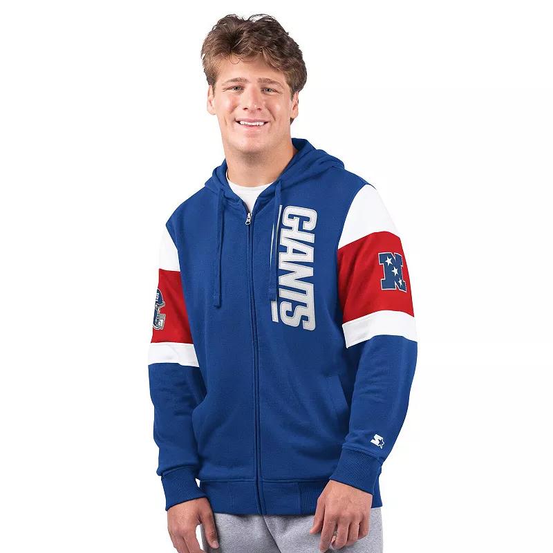 Men's Starter Royal New York Giants Extreme Full-Zip Hoodie,  Product Image