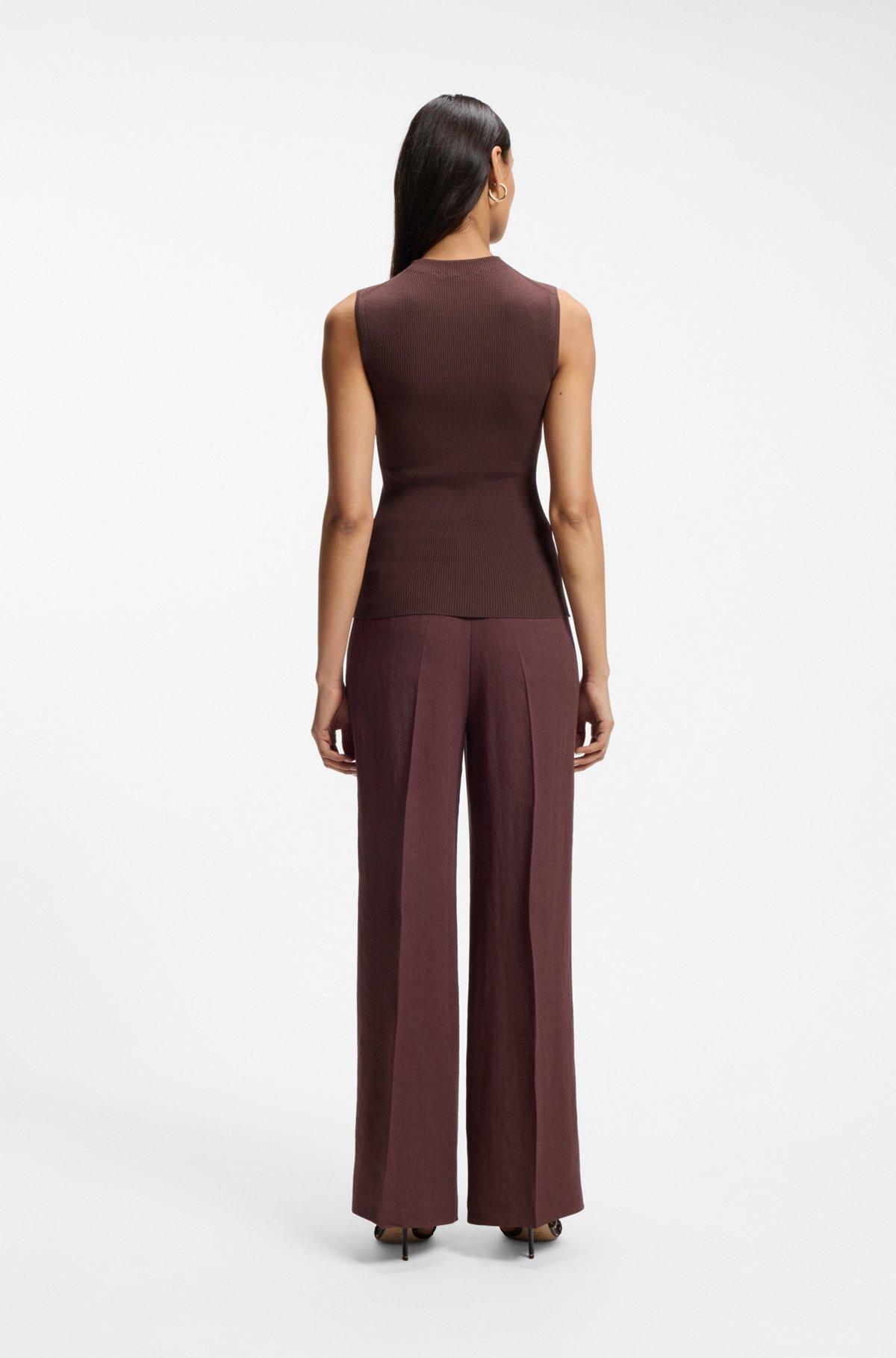 Ribbed top with mock neckline Product Image