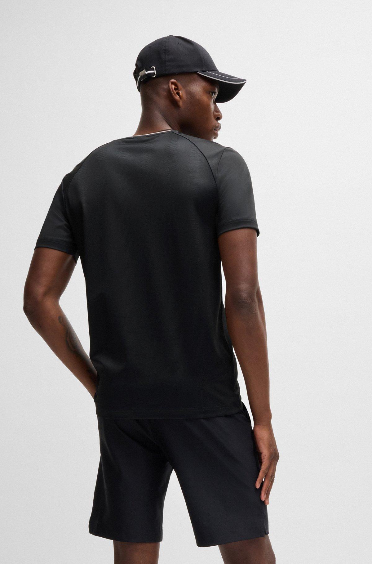 Slim-fit T-shirt with popcorn stripe fabric Product Image