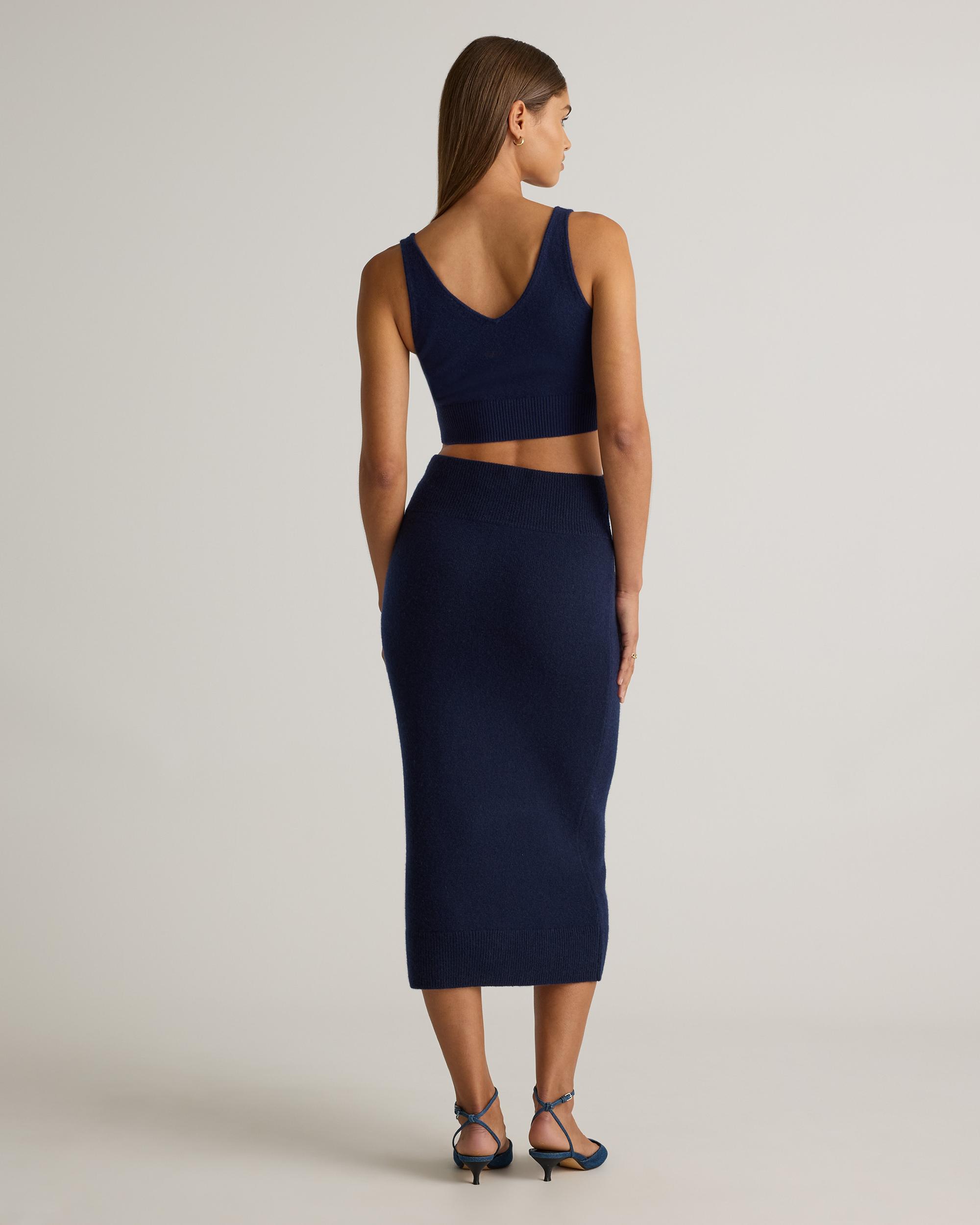 Quince | Women's Mongolian Cashmere Fitted Midi Skirt Size XL Product Image