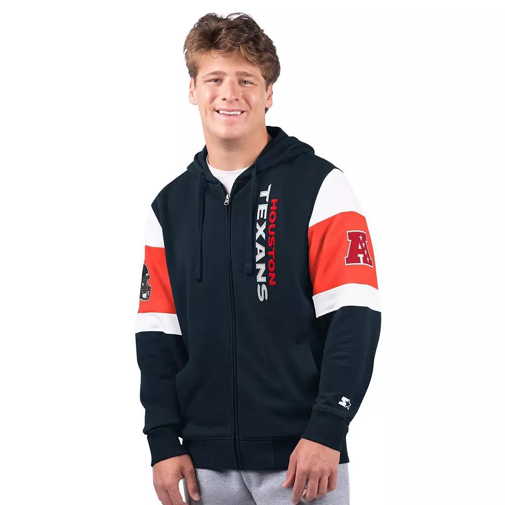 Men's Starter Navy Houston Texans Extreme Full-Zip Hoodie,  Product Image