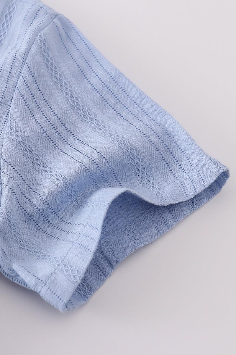 Premium Gray muslin boy shorts set Product Image