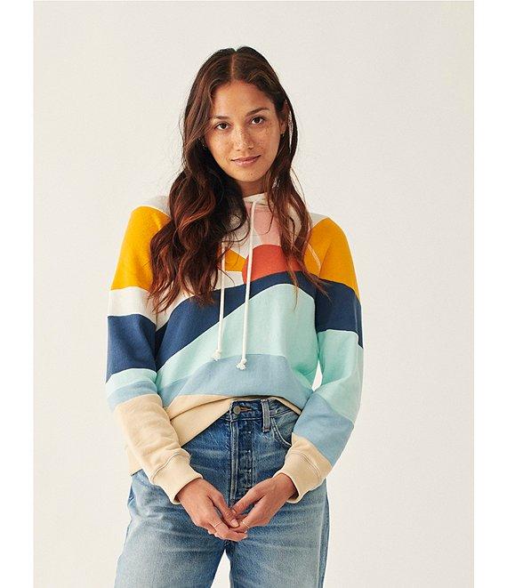 Faherty Soleil Abstract Sun Print Long Sleeve Pullover Hoodie Product Image