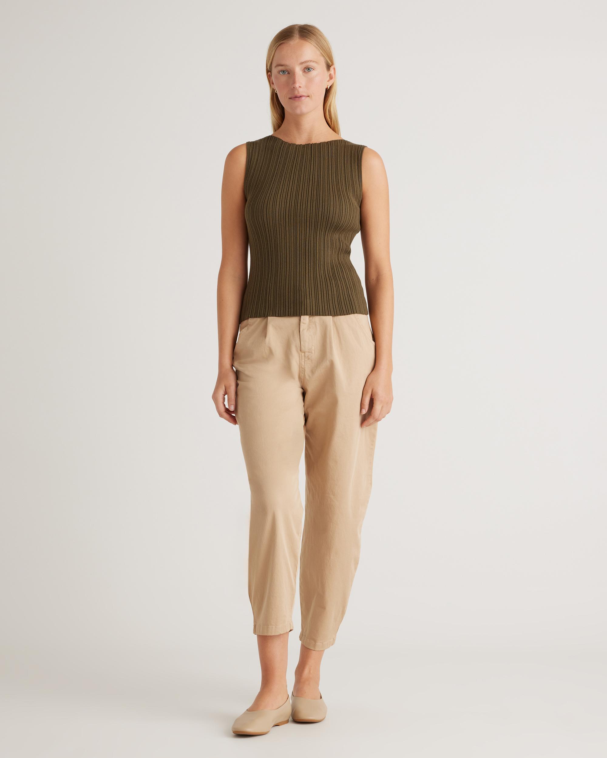 Quince | Women's Cotton Cashmere Ribbed Tank Top Size XL Product Image