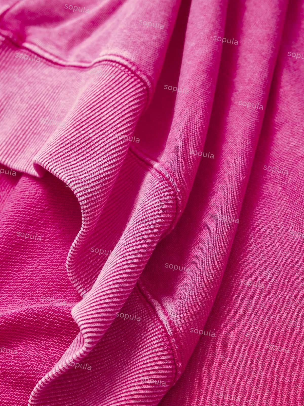 Sopula Studio Fun Portrait Graphic Print Washed Hoodie Product Image