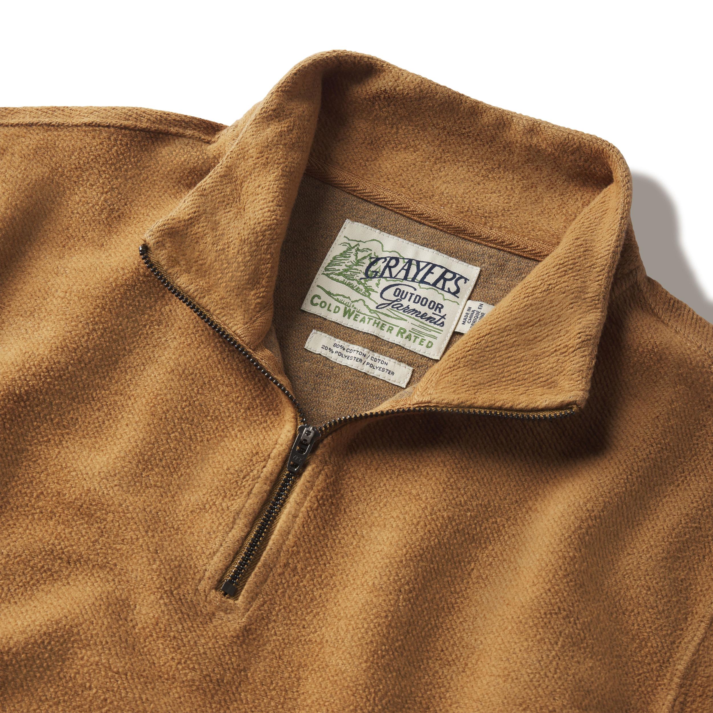 Dunlop Reverse 1/4 Zip - Tea Brown Product Image